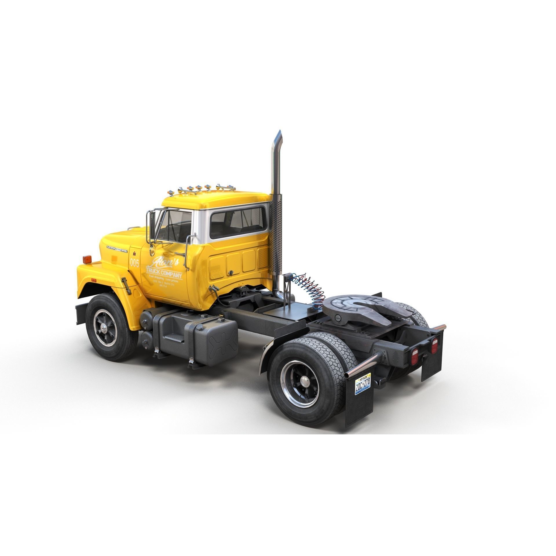 International Fleetstar Daycab - Low-Poly Game-Ready 3D Model - View 6