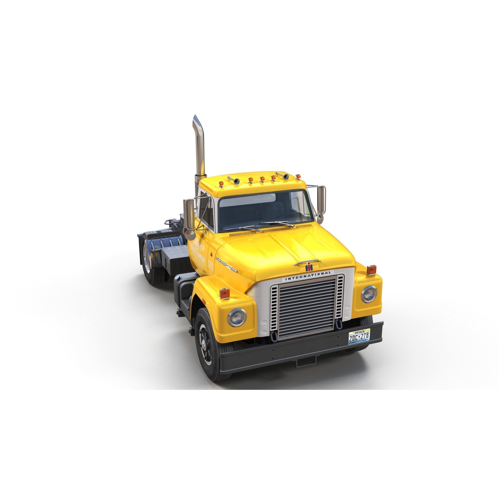 International Fleetstar Daycab - Low-Poly Game-Ready 3D Model - View 9
