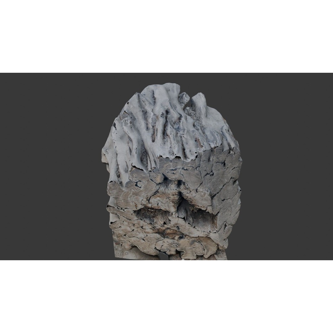 Weathered Wood Block 3D Model – Low Poly PBR Scan for Games, FBX