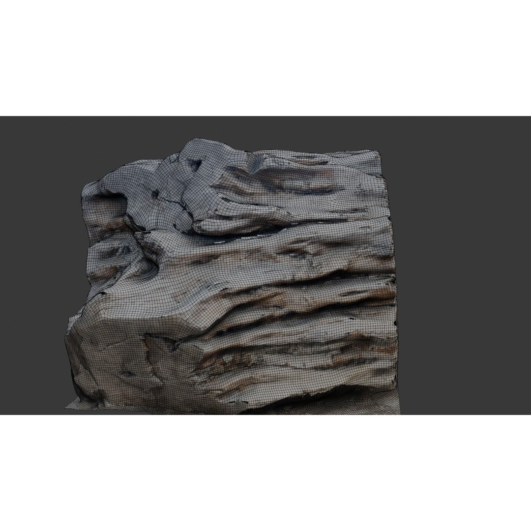 Weathered Wood Block 3D Model – Low Poly PBR Scan for Games, FBX - View 4