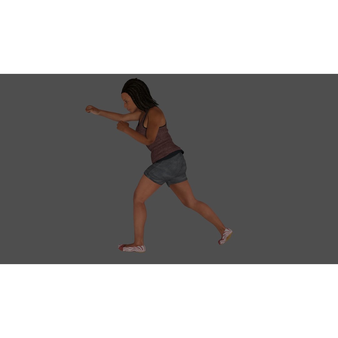 Rigged Female Character 3D Model – High Poly Game-Ready Asset, FBX - View 25