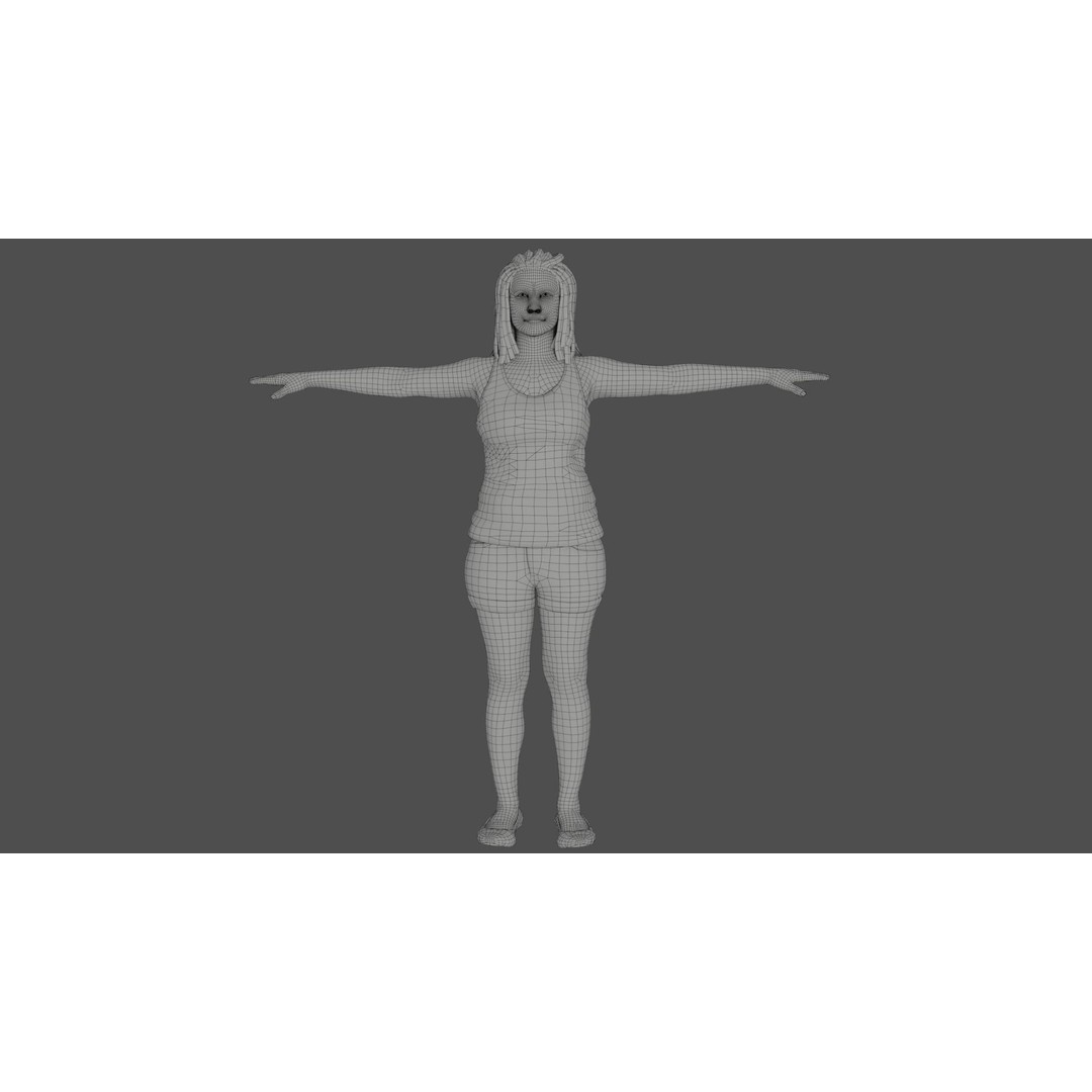 Rigged Female Character 3D Model – High Poly Game-Ready Asset, FBX - View 26