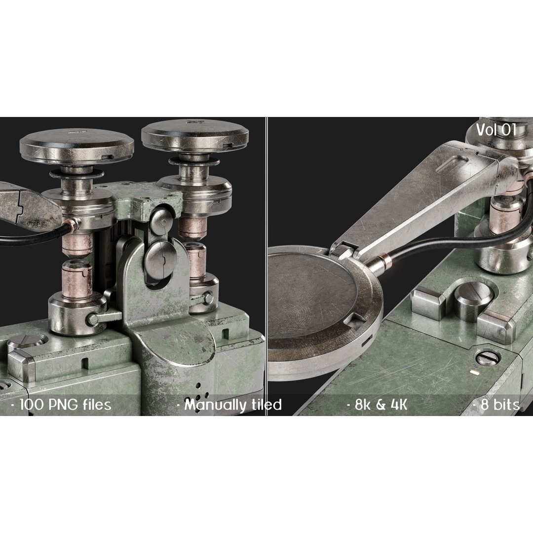 High Quality Surface Imperfections Textures 3D Model – 100 Seamless Grayscale Maps - View 3