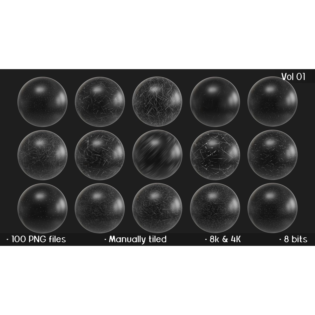 High Quality Surface Imperfections Textures 3D Model – 100 Seamless Grayscale Maps - View 7