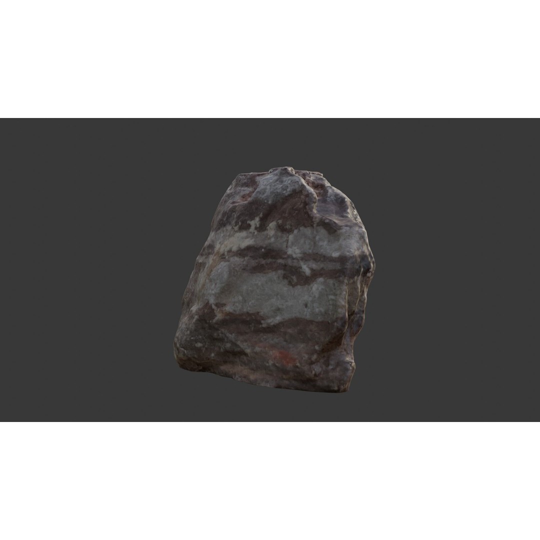 Layered Rock 3D Model – Realistic Low Poly Stone with 4K PBR Textures - View 7