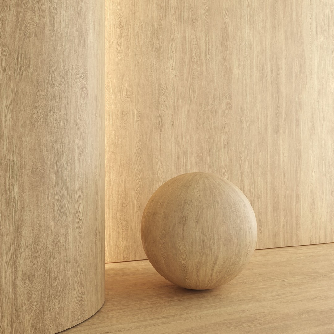 Oak Wood Material 3D Model – PBR Textures, 4096x4096, FBX & OBJ - View 4