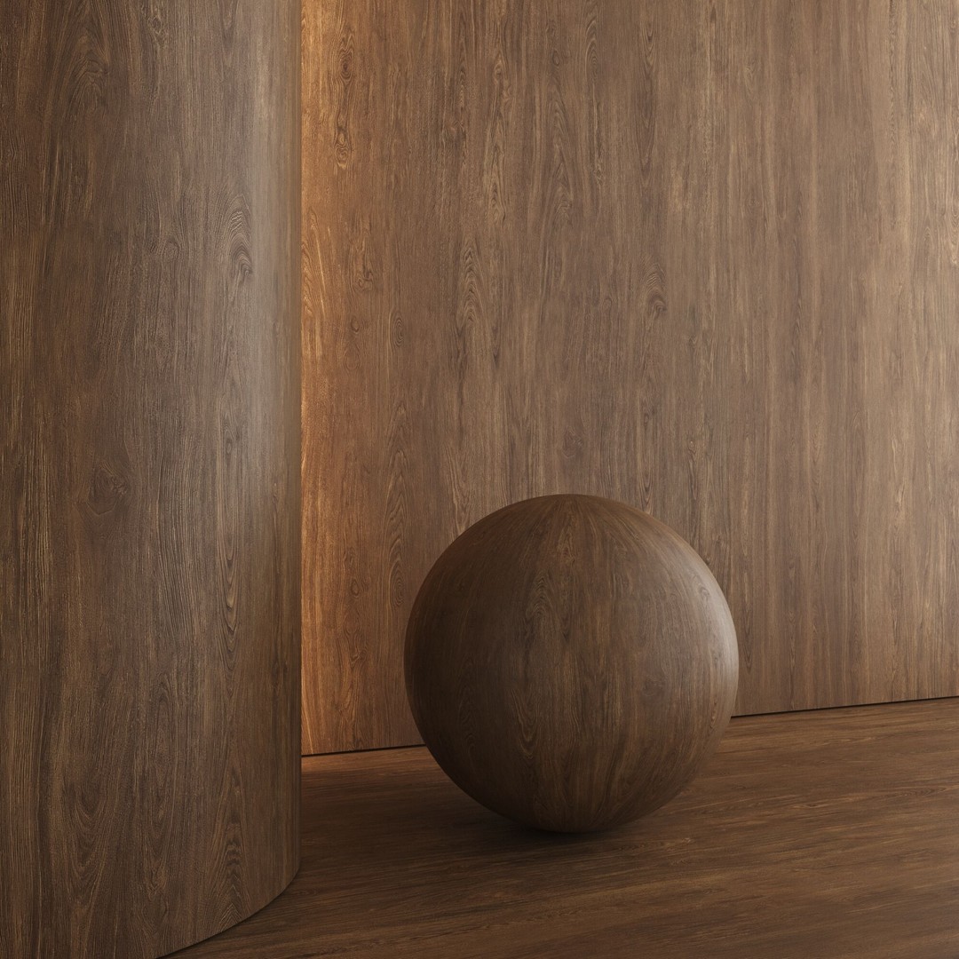 Oak Wood Material 3D Model – PBR Textures, 4096x4096, FBX & OBJ - View 5
