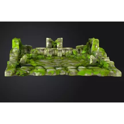 Ancient Temple Ruins 3D Model – Modular Low-Poly Game Asset, FBX - View 14