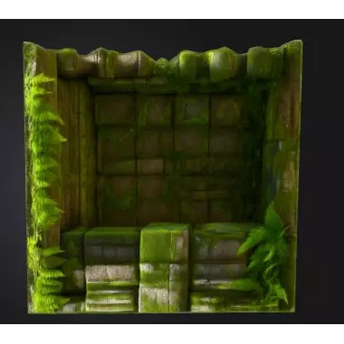 Ancient Temple Ruins 3D Model – Modular Low-Poly Game Asset, FBX - View 15