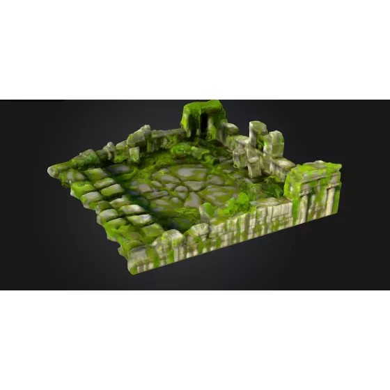 Ancient Temple Ruins 3D Model – Modular Low-Poly Game Asset, FBX - View 18