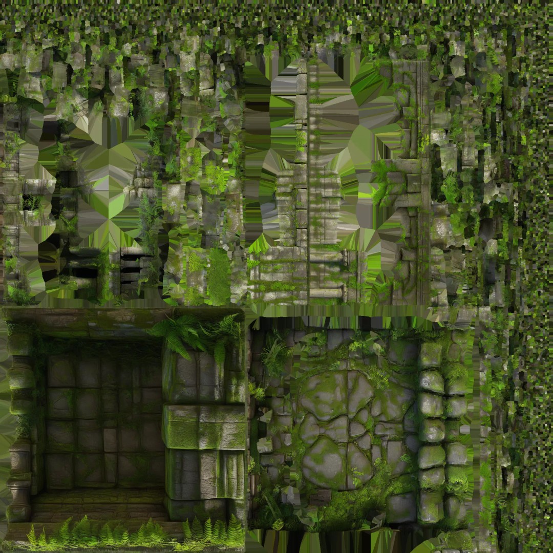 Ancient Temple Ruins 3D Model – Modular Low-Poly Game Asset, FBX - View 19