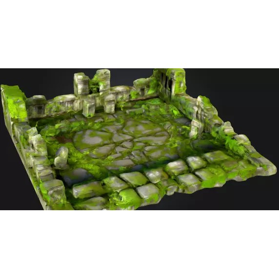 Ancient Temple Ruins 3D Model – Modular Low-Poly Game Asset, FBX - View 9