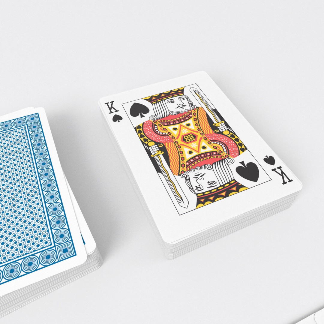 Poker Card Deck 3D Model – Low Poly Game Asset, FBX, PBR Textures - View 3