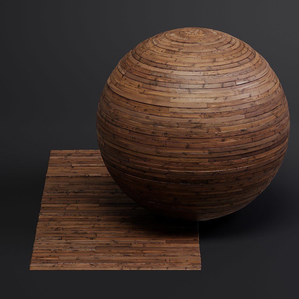 Wood Flooring 3D Model – Seamless PBR Textures, 8K Resolution - View 23