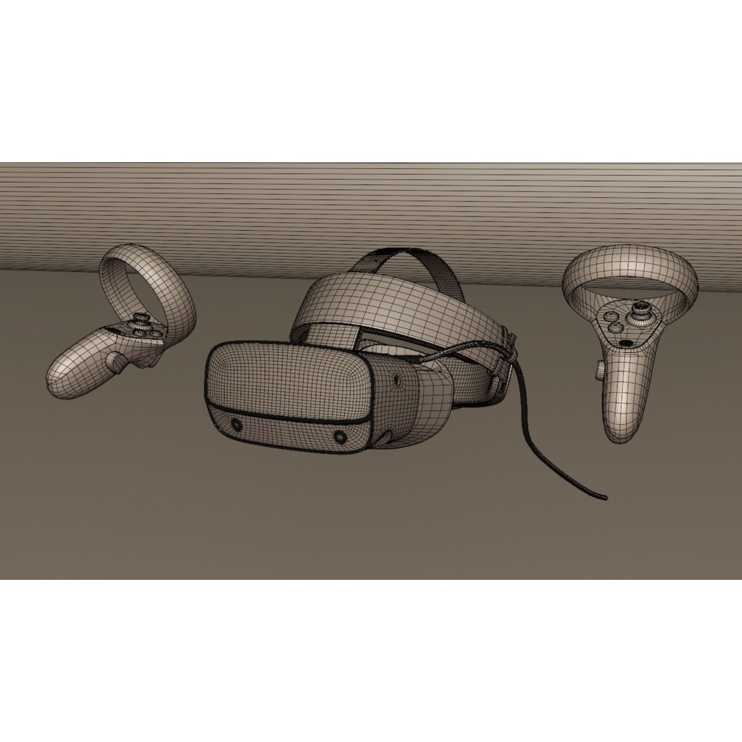 Oculus Rift S 3D Model – Game Ready VR Headset with Controllers, FBX