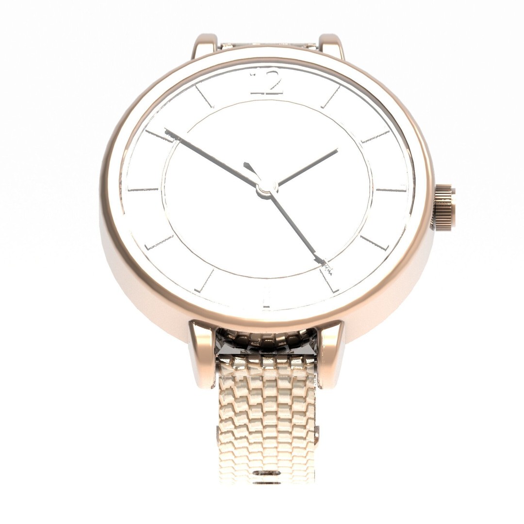 Elegant Womens Watch 3D Model – High Poly PBR Asset, FBX, OBJ, Blender - View 13