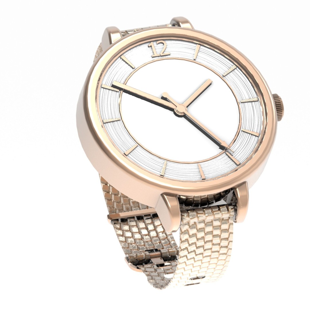 Elegant Womens Watch 3D Model – High Poly PBR Asset, FBX, OBJ, Blender - View 18