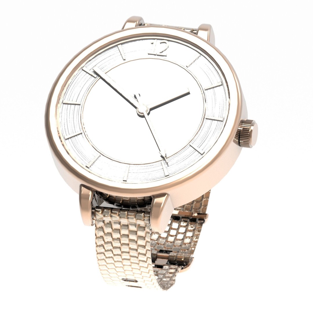 Elegant Womens Watch 3D Model – High Poly PBR Asset, FBX, OBJ, Blender - View 19