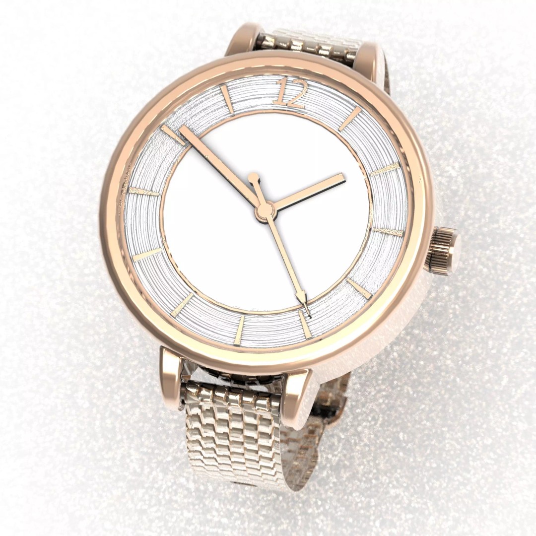 Elegant Womens Watch 3D Model – High Poly PBR Asset, FBX, OBJ, Blender - View 2