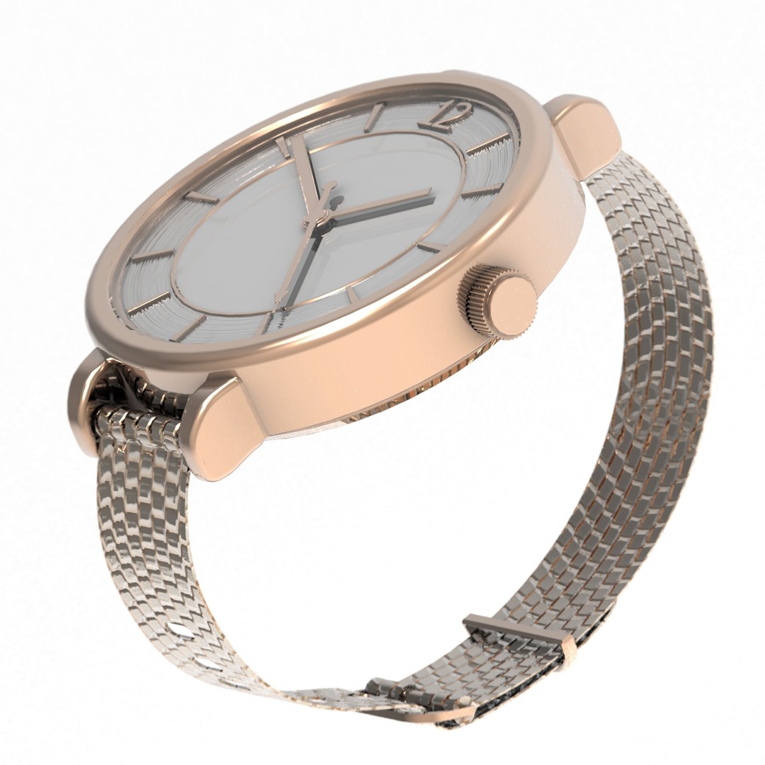 Elegant Womens Watch 3D Model – High Poly PBR Asset, FBX, OBJ, Blender - View 4