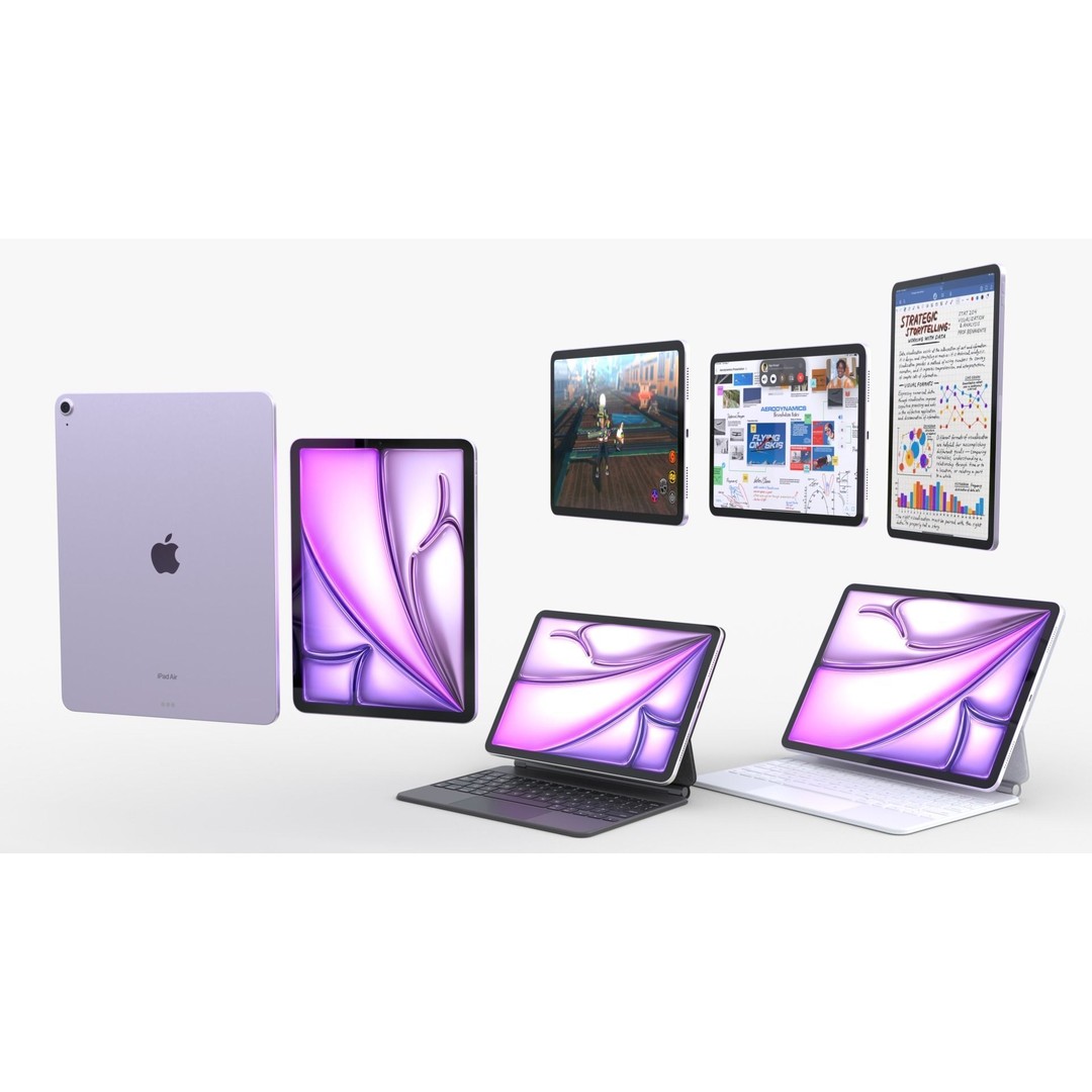 Apple iPad Air 2024 3D Model – Full Collection with Magic Keyboard & Pencil - View 4