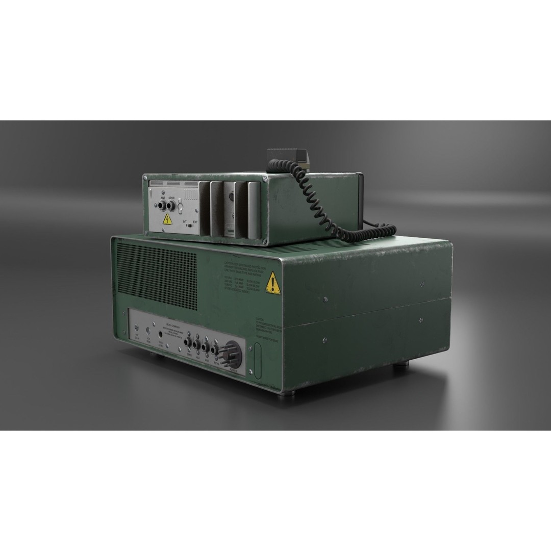 Vintage Heathkit HR-1680 Ham Radio Receiver 3D Model – PBR Textured, FBX - View 12