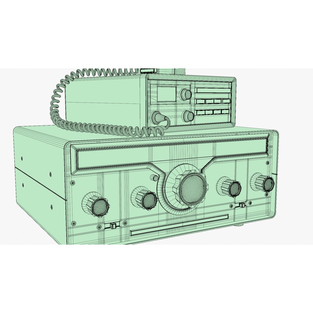 Vintage Heathkit HR-1680 Ham Radio Receiver 3D Model – PBR Textured, FBX - View 17