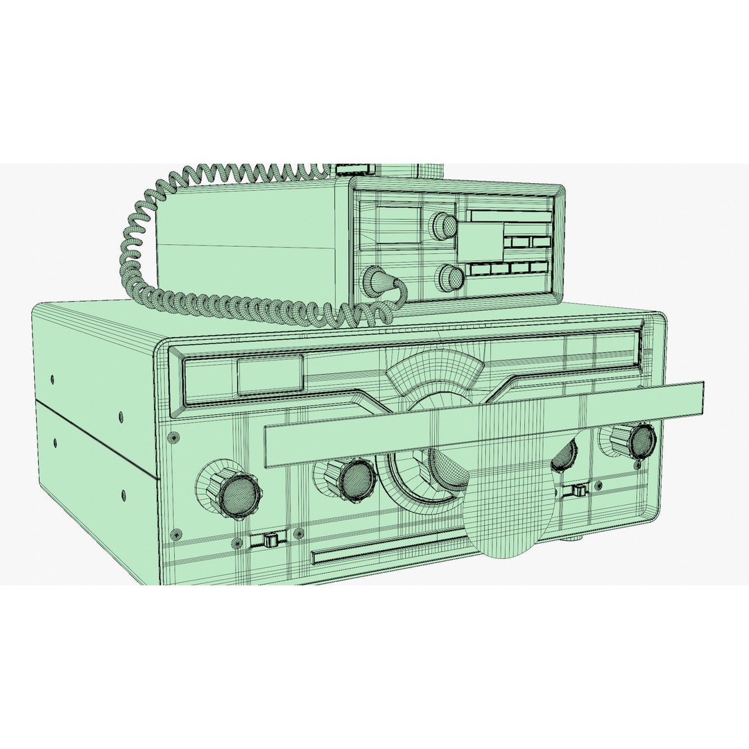 Vintage Heathkit HR-1680 Ham Radio Receiver 3D Model – PBR Textured, FBX - View 18