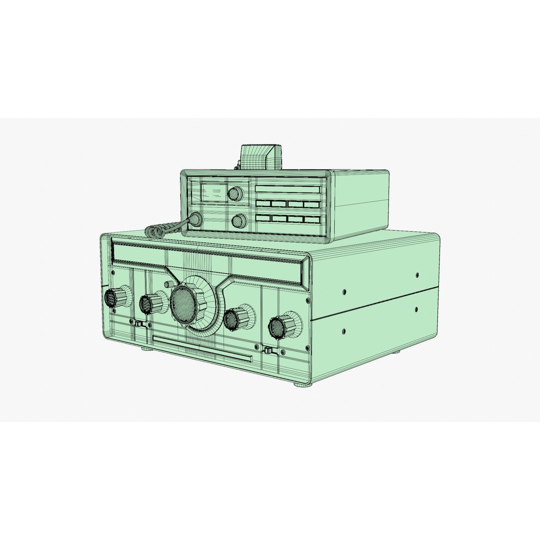 Vintage Heathkit HR-1680 Ham Radio Receiver 3D Model – PBR Textured, FBX - View 23
