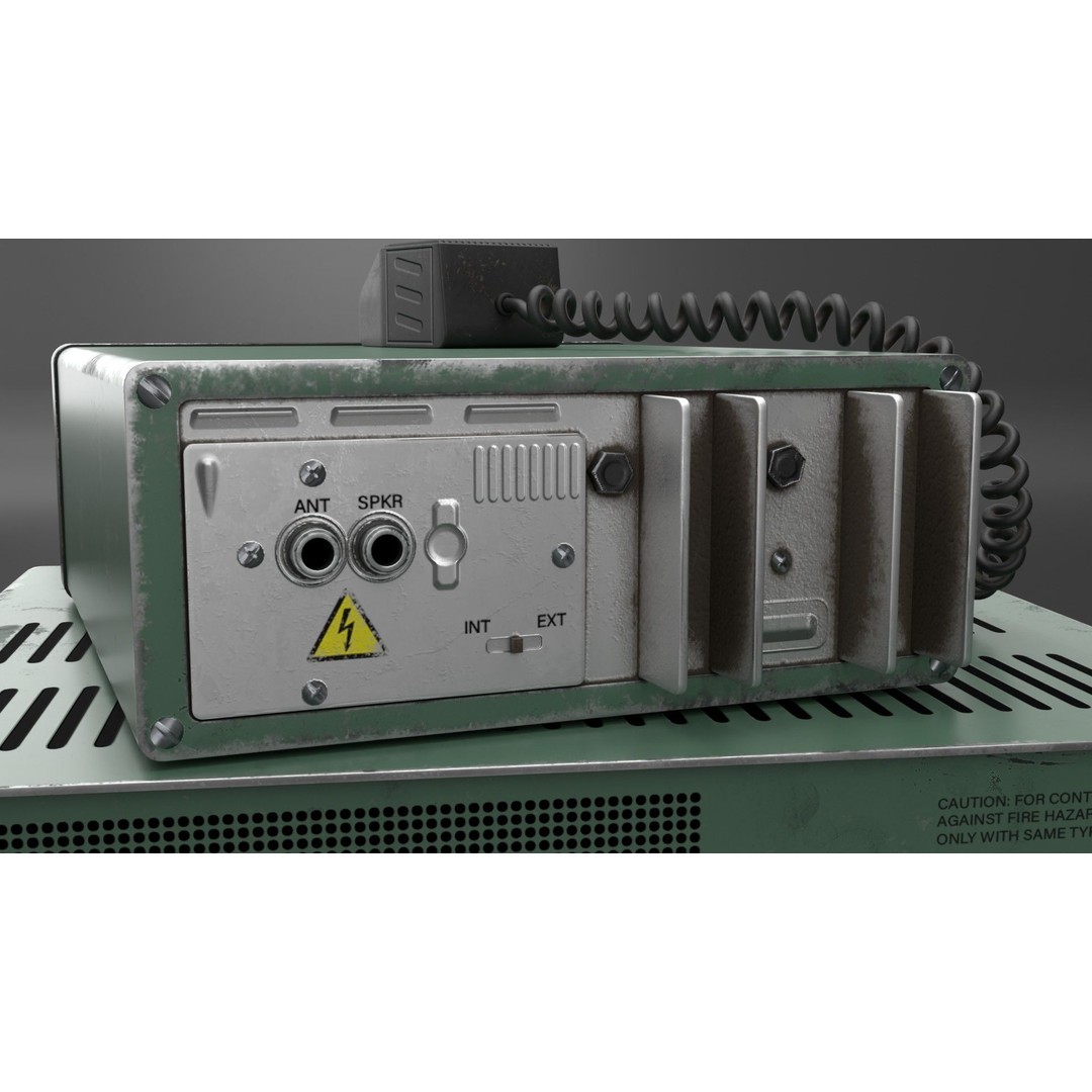 Vintage Heathkit HR-1680 Ham Radio Receiver 3D Model – PBR Textured, FBX - View 8