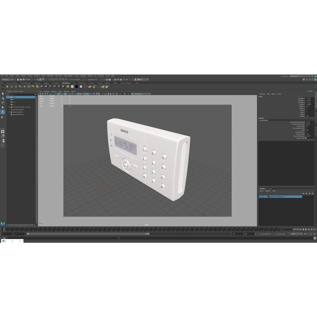 Siemens SPCK420 100 3D Model – Low Poly PBR Electronic Control Panel, FBX - View 29