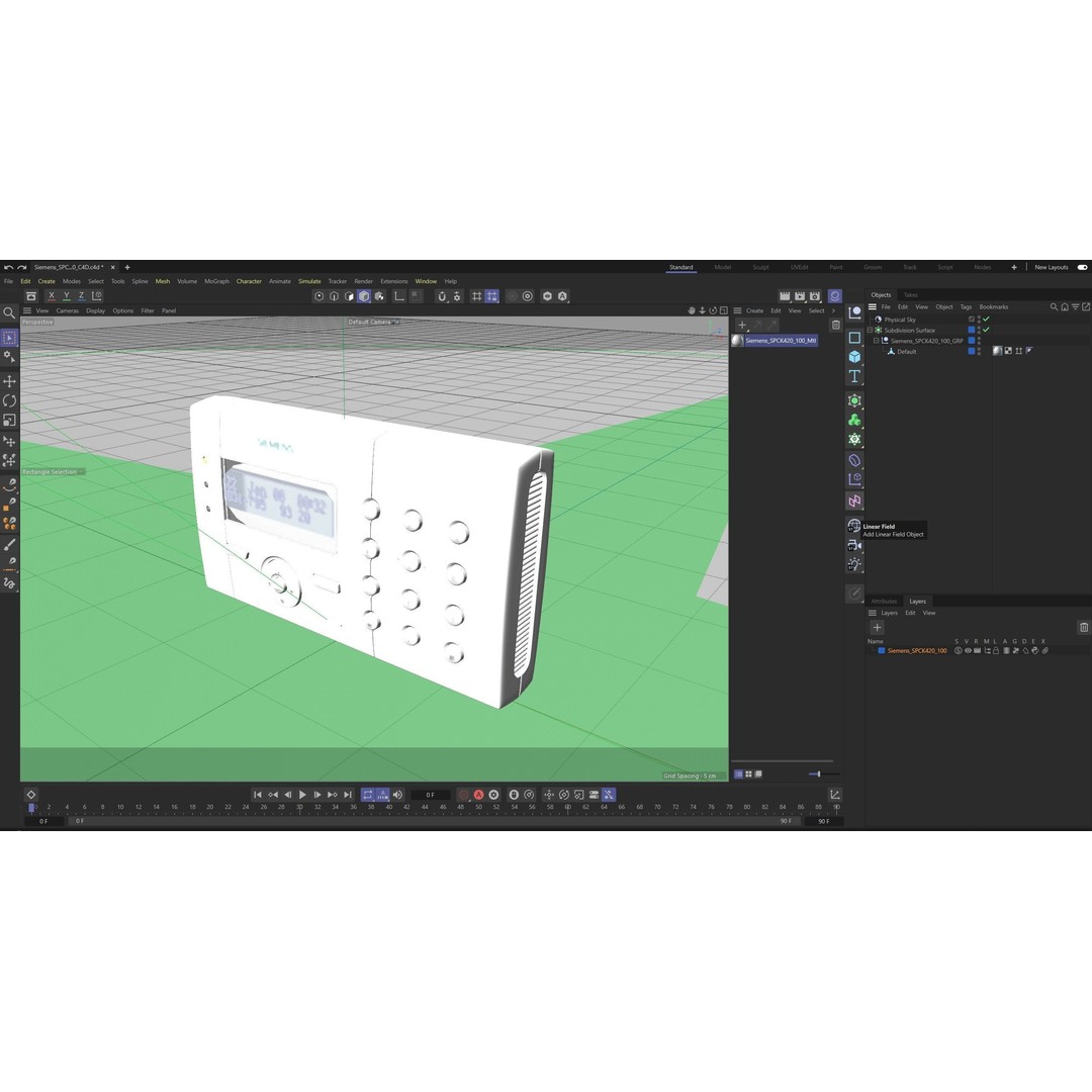 Siemens SPCK420 100 3D Model – Low Poly PBR Electronic Control Panel, FBX - View 31