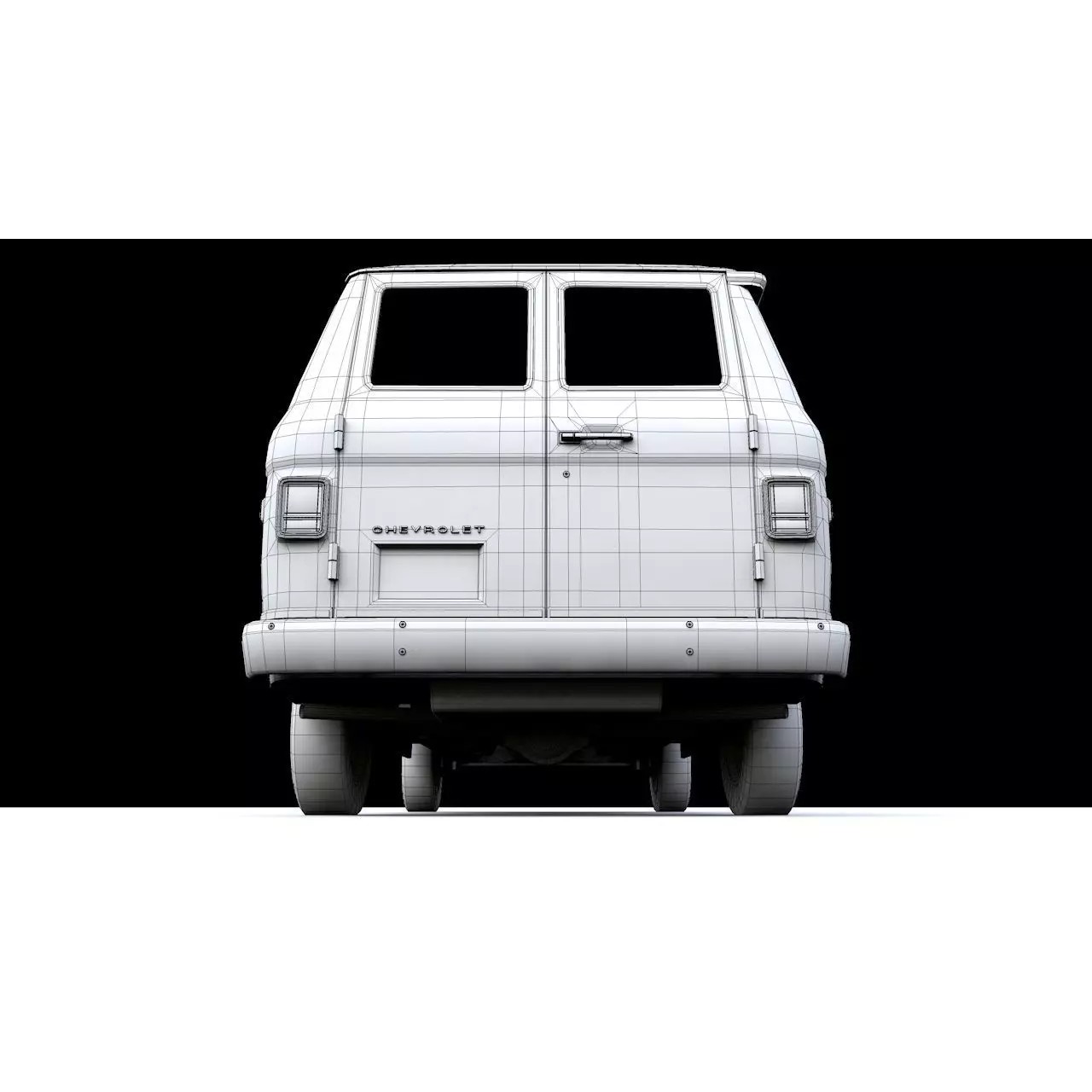 Chevy Van Beauville 1971 - Low-Poly Game-Ready 3D Model