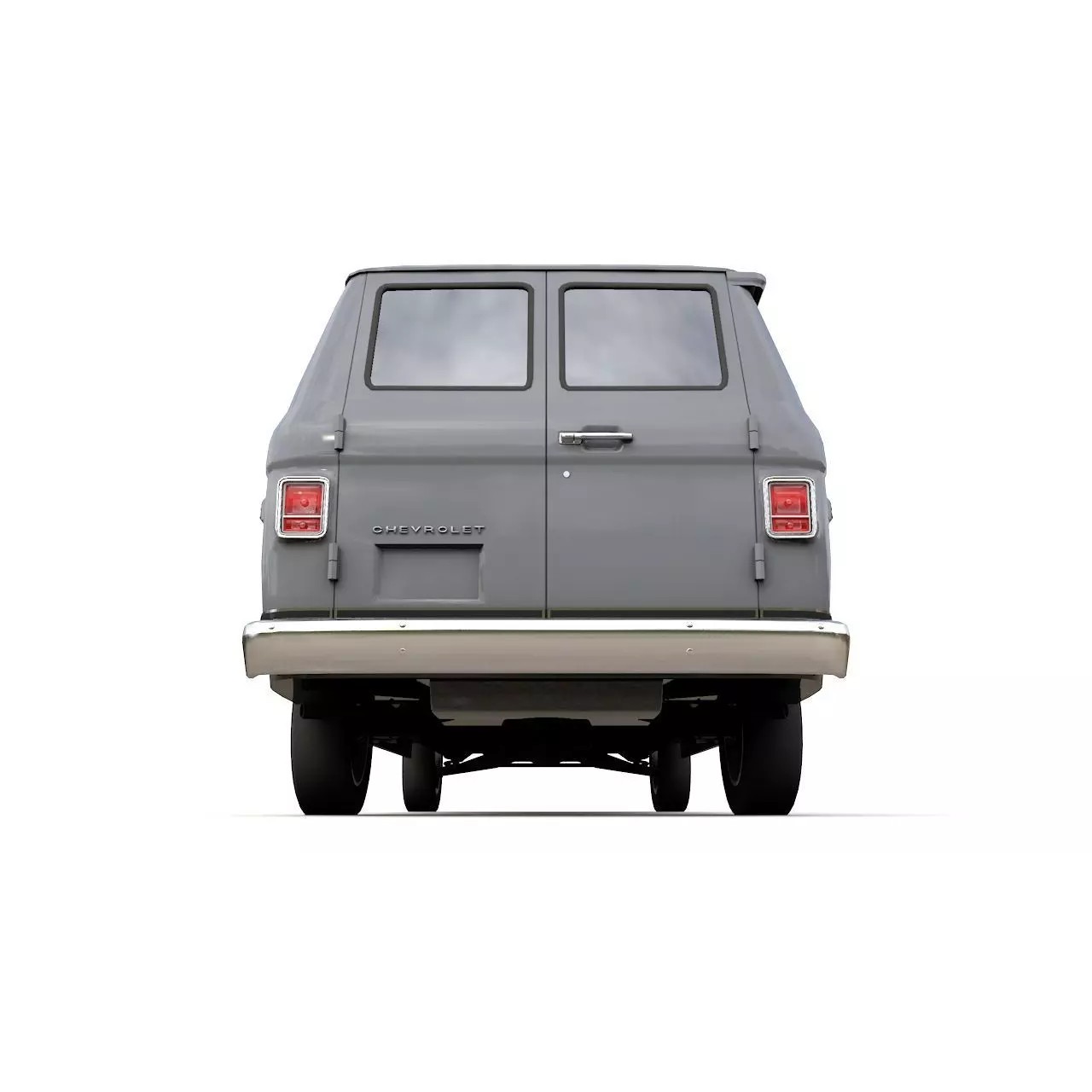 Chevy Van Beauville 1971 - Low-Poly Game-Ready 3D Model - View 15