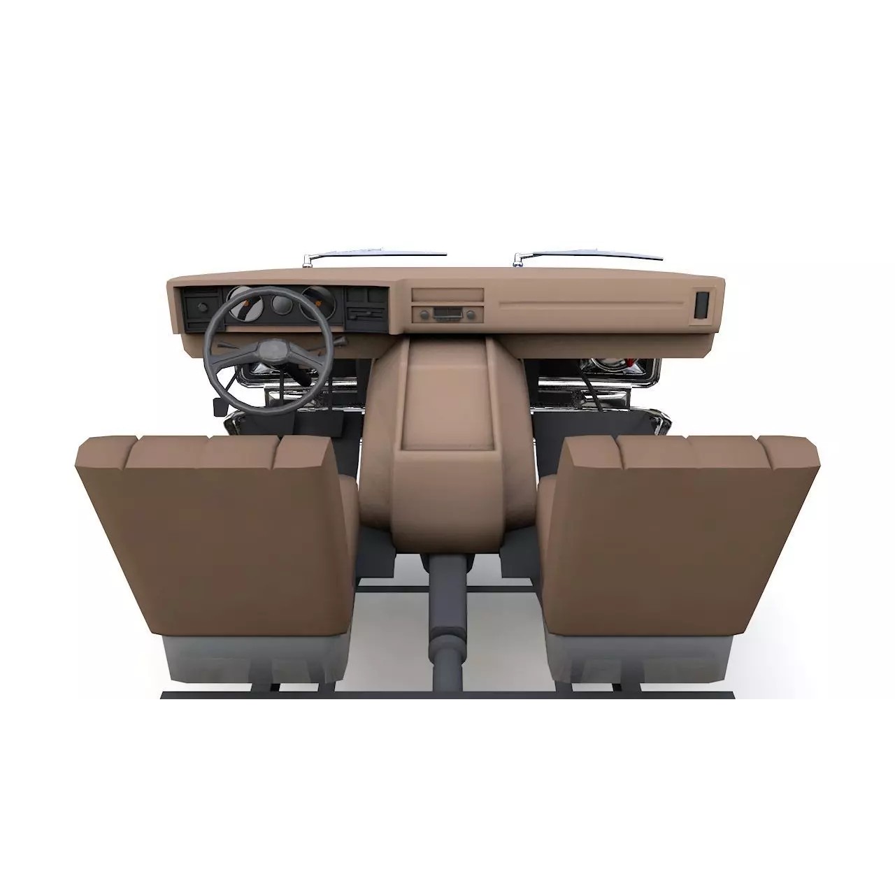 Chevy Van Beauville 1971 - Low-Poly Game-Ready 3D Model - View 17