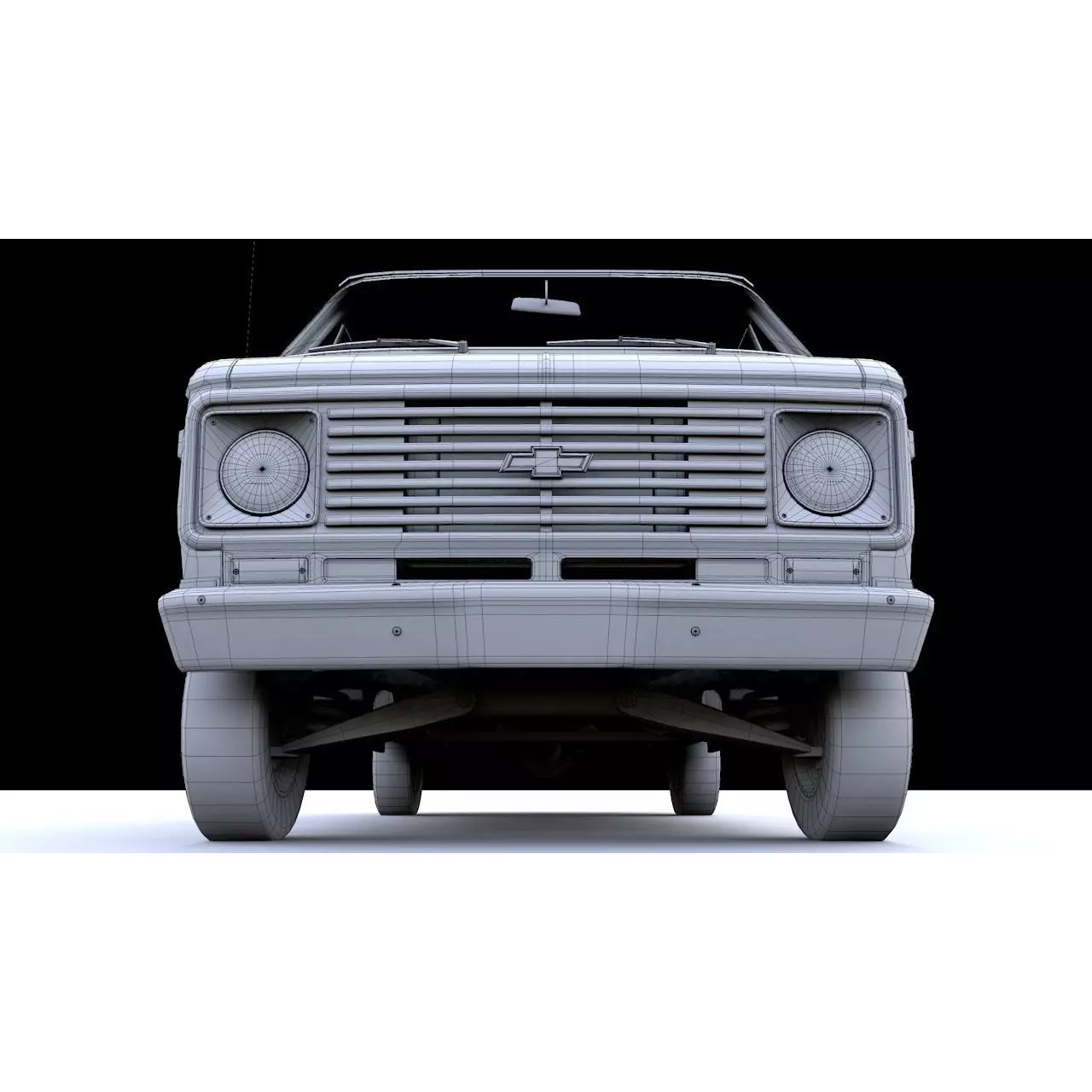 Chevy Van Beauville 1971 - Low-Poly Game-Ready 3D Model - View 28