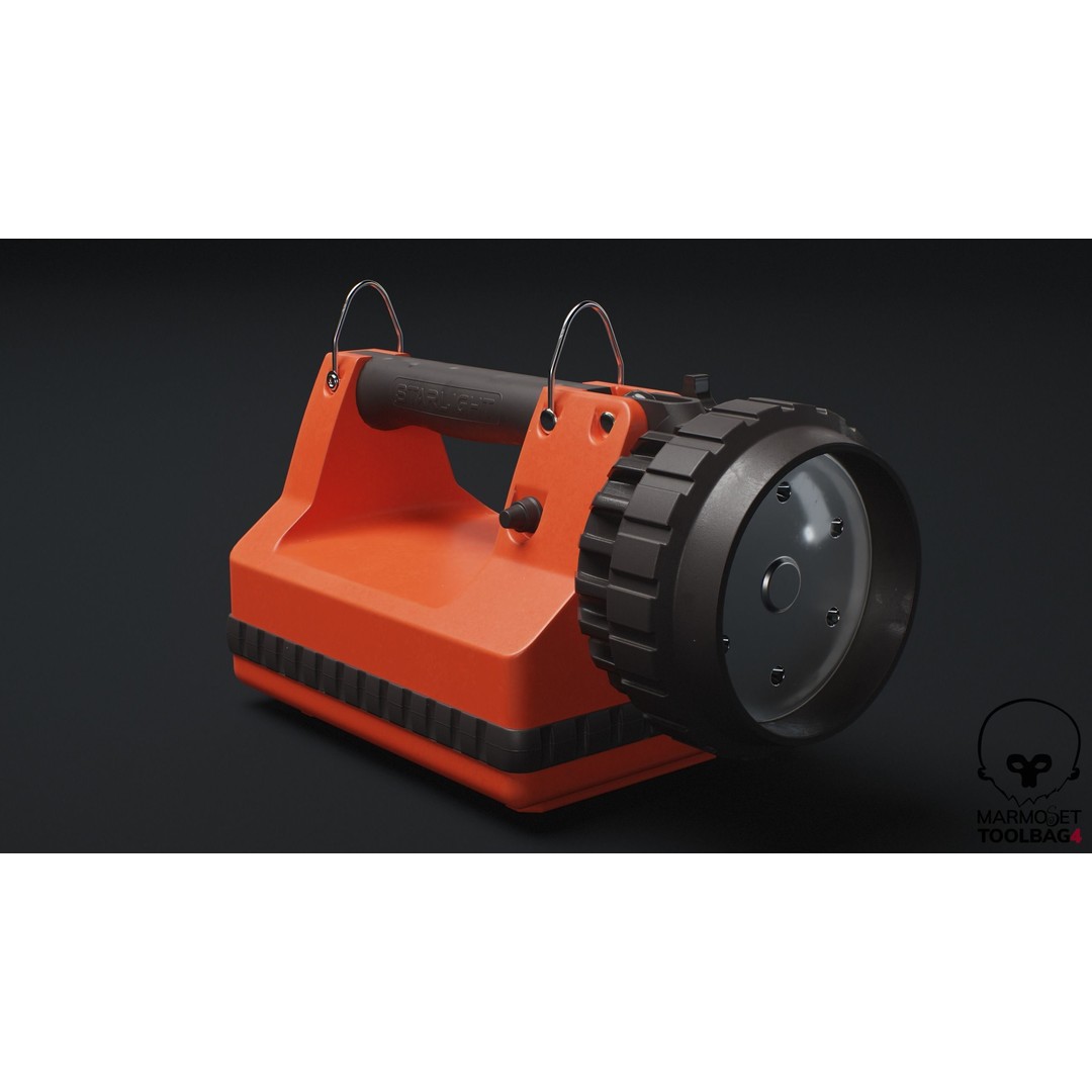 Flashlight 3D Model – Low Poly Game-Ready Asset, FBX - View 9