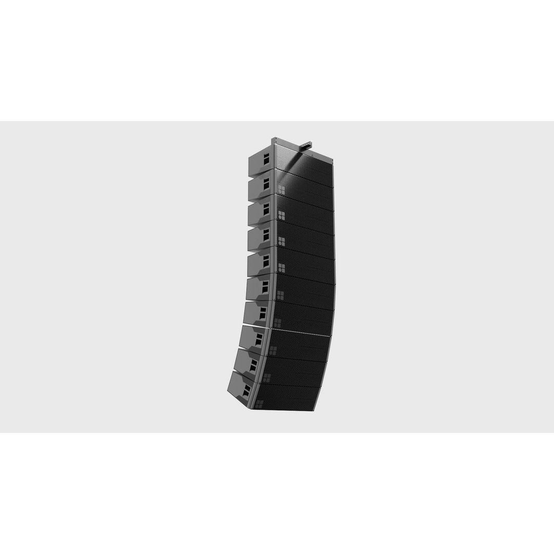 Concert Speakers Line Array 3D Model – PBR Audio System, FBX, OBJ - View 5