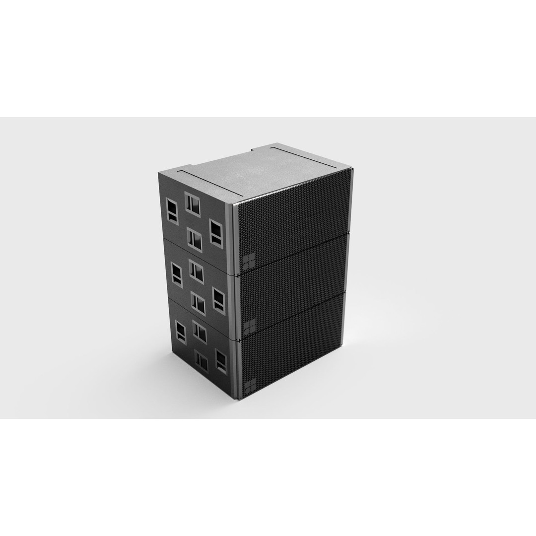 Concert Speakers Line Array 3D Model – PBR Audio System, FBX, OBJ - View 7