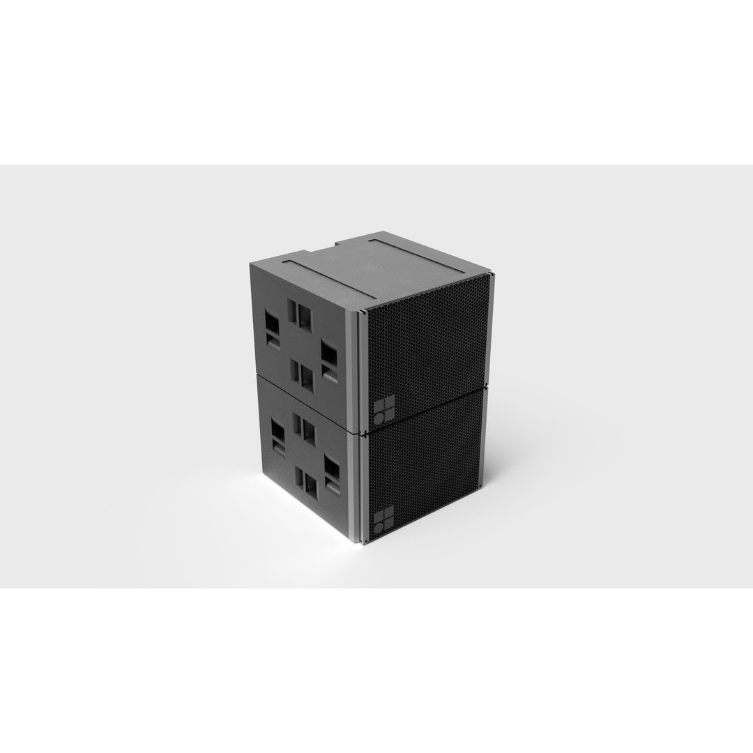 Concert Speakers Line Array 3D Model – PBR Audio System, FBX, OBJ - View 8