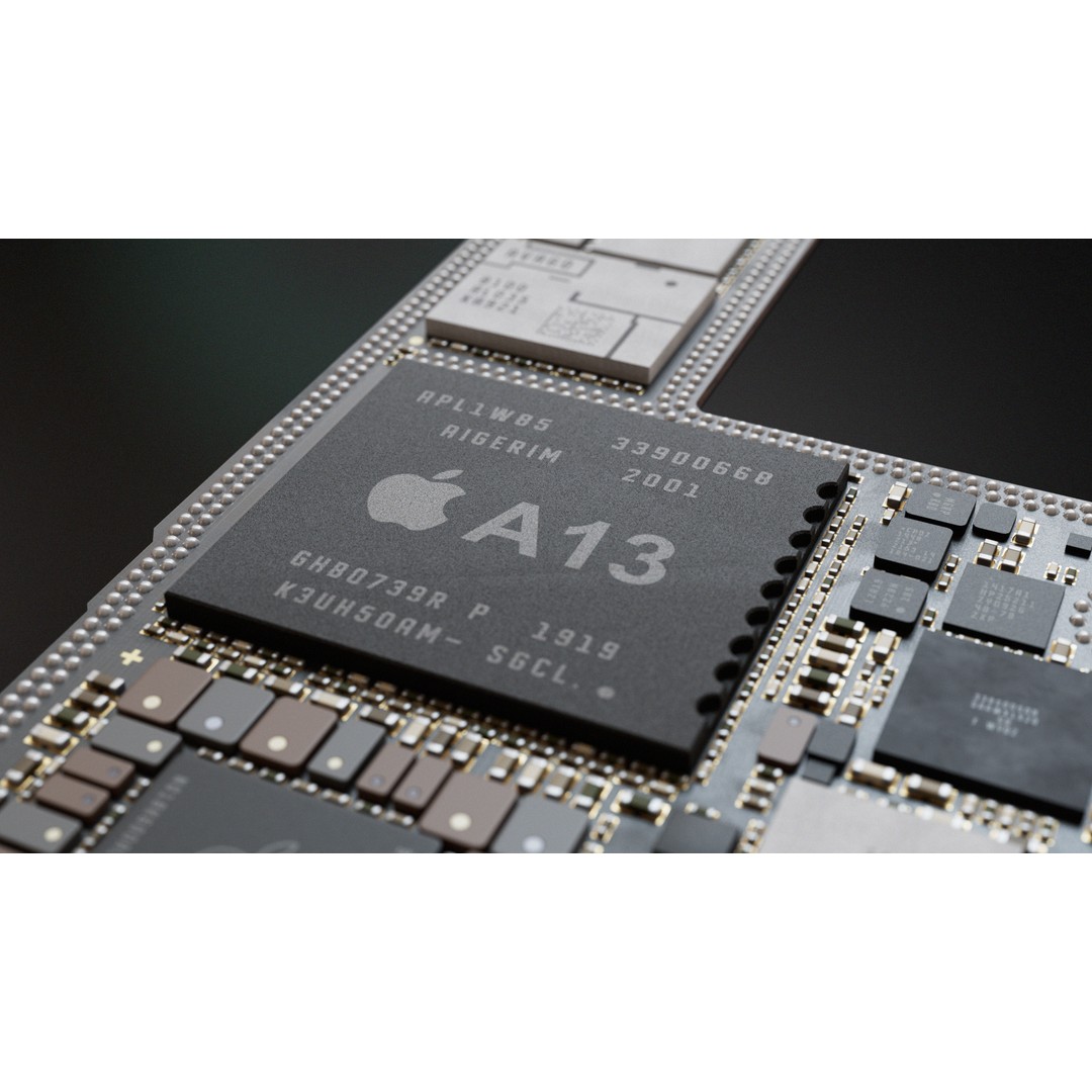 Electron Circuit Board 3D Model – Low Poly PBR Asset, FBX, OBJ - View 3