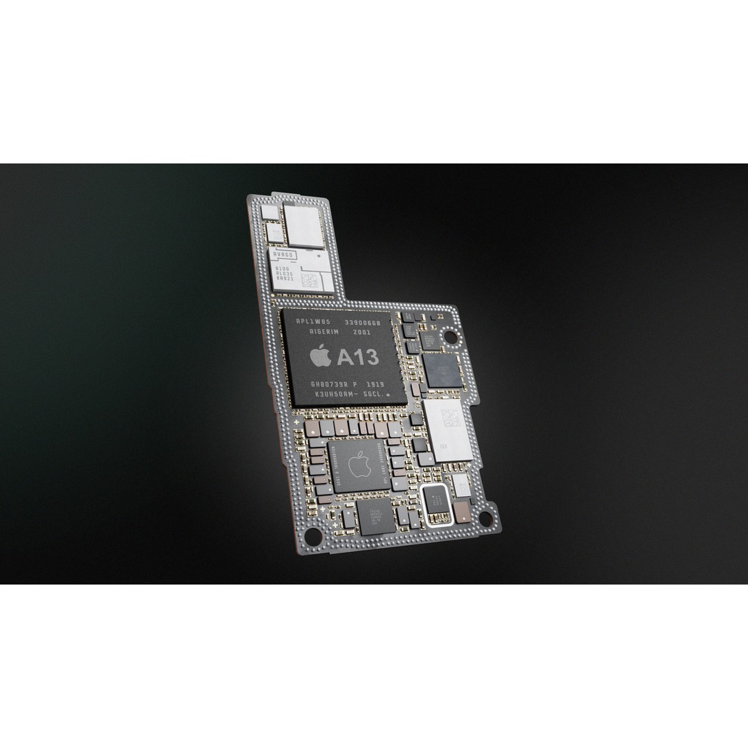 Electron Circuit Board 3D Model – Low Poly PBR Asset, FBX, OBJ - View 8