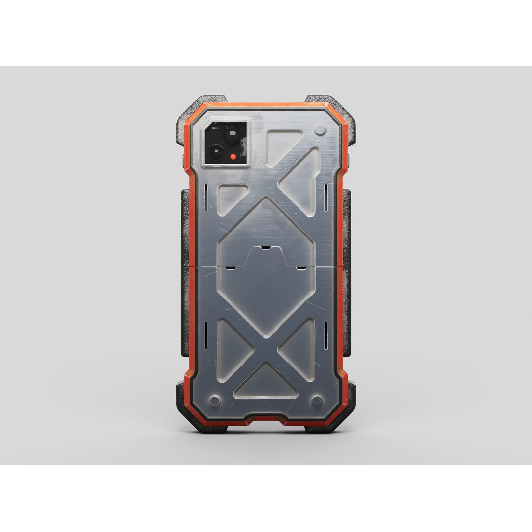 Cyber Smartphone 3D Model – High Poly PBR Textures, FBX & More - View 4