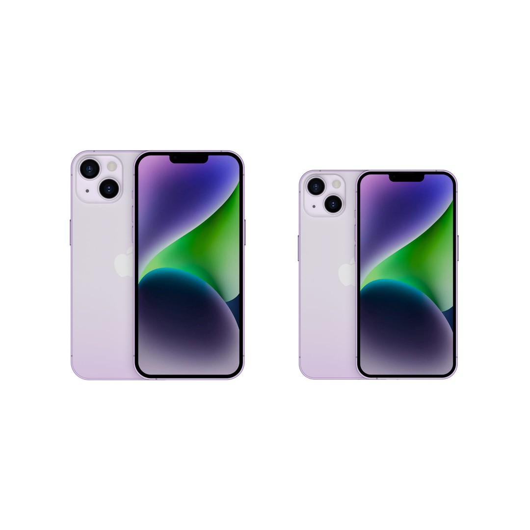 Apple iPhone 14 3D Model – PBR Game-Ready Asset, FBX & OBJ - View 4