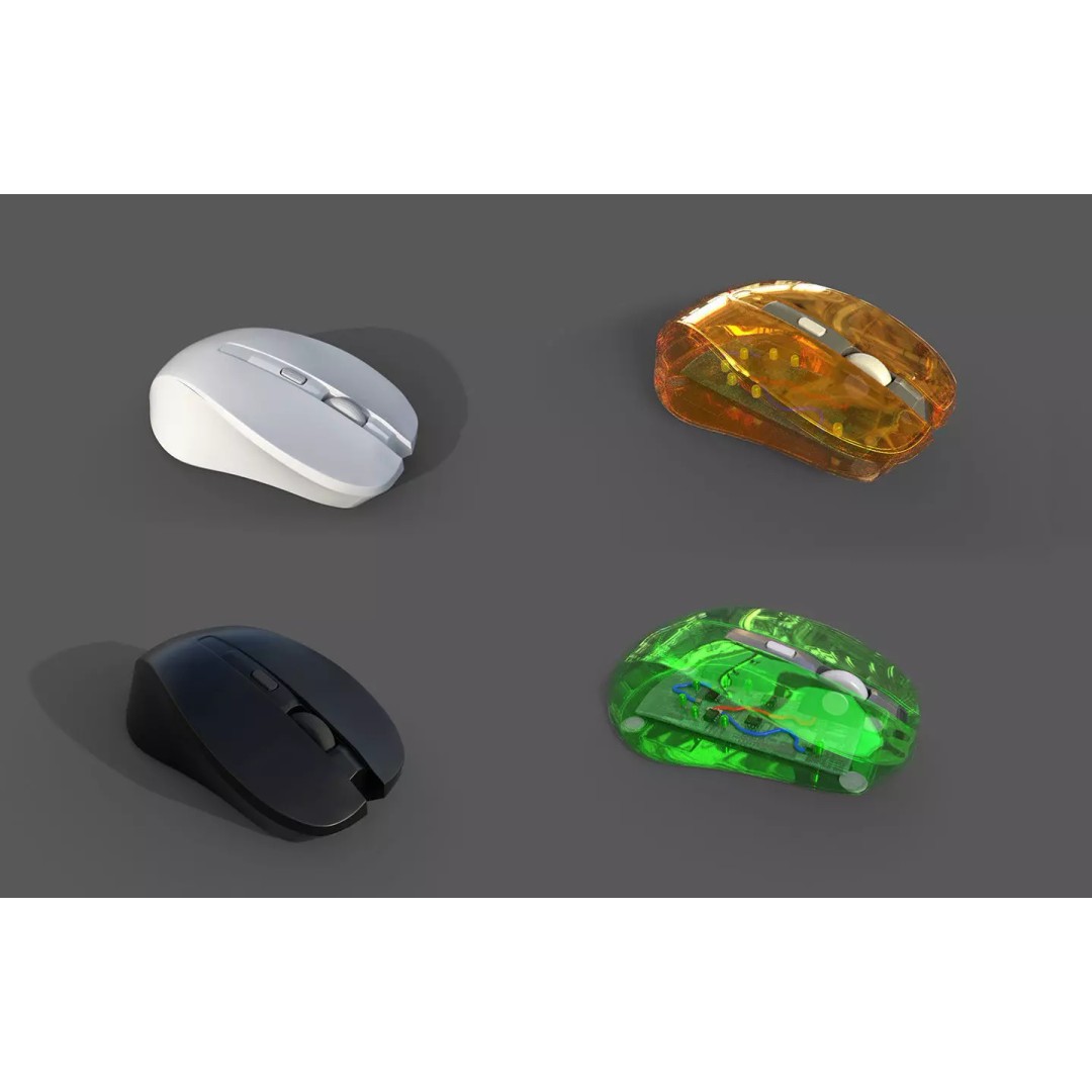Mouse 3D Model – Low Poly Game Asset, PBR Textures, FBX, OBJ - View 2