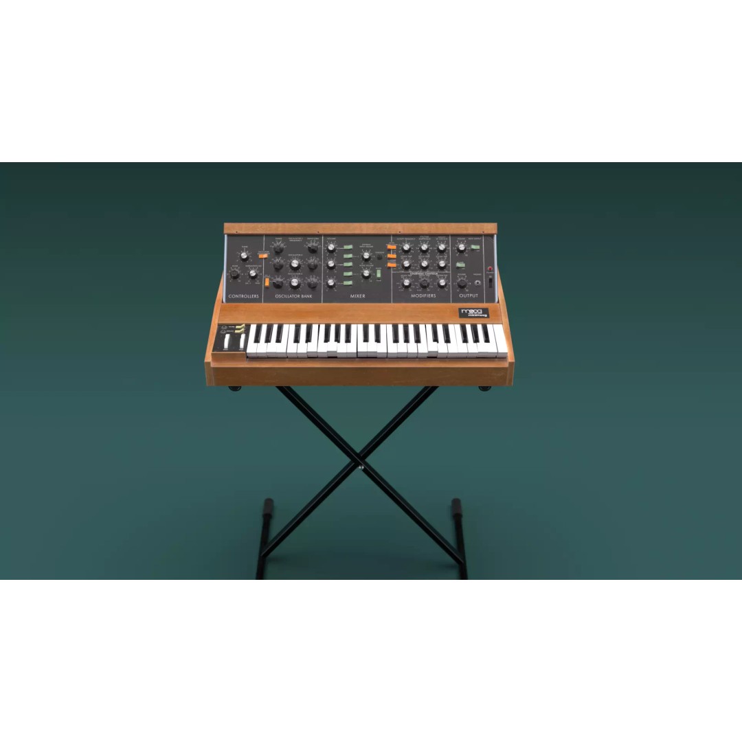 Minimoog Model D 3D Model – Low Poly Vintage Synthesizer, FBX, OBJ - View 2