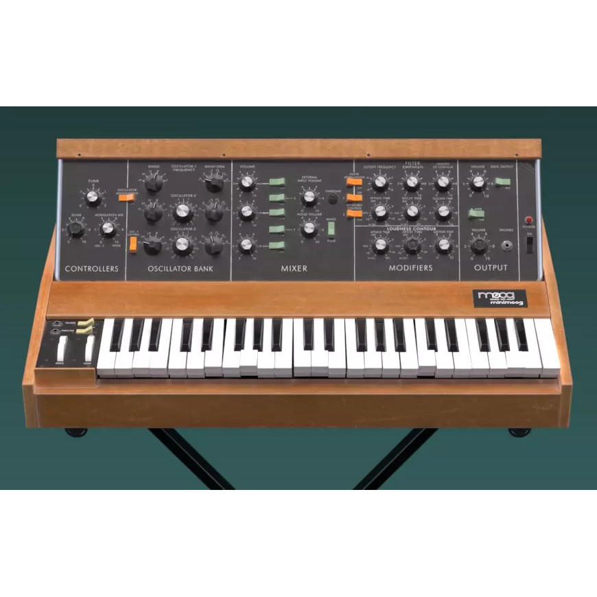 Minimoog Model D 3D Model – Low Poly Vintage Synthesizer, FBX, OBJ - View 3