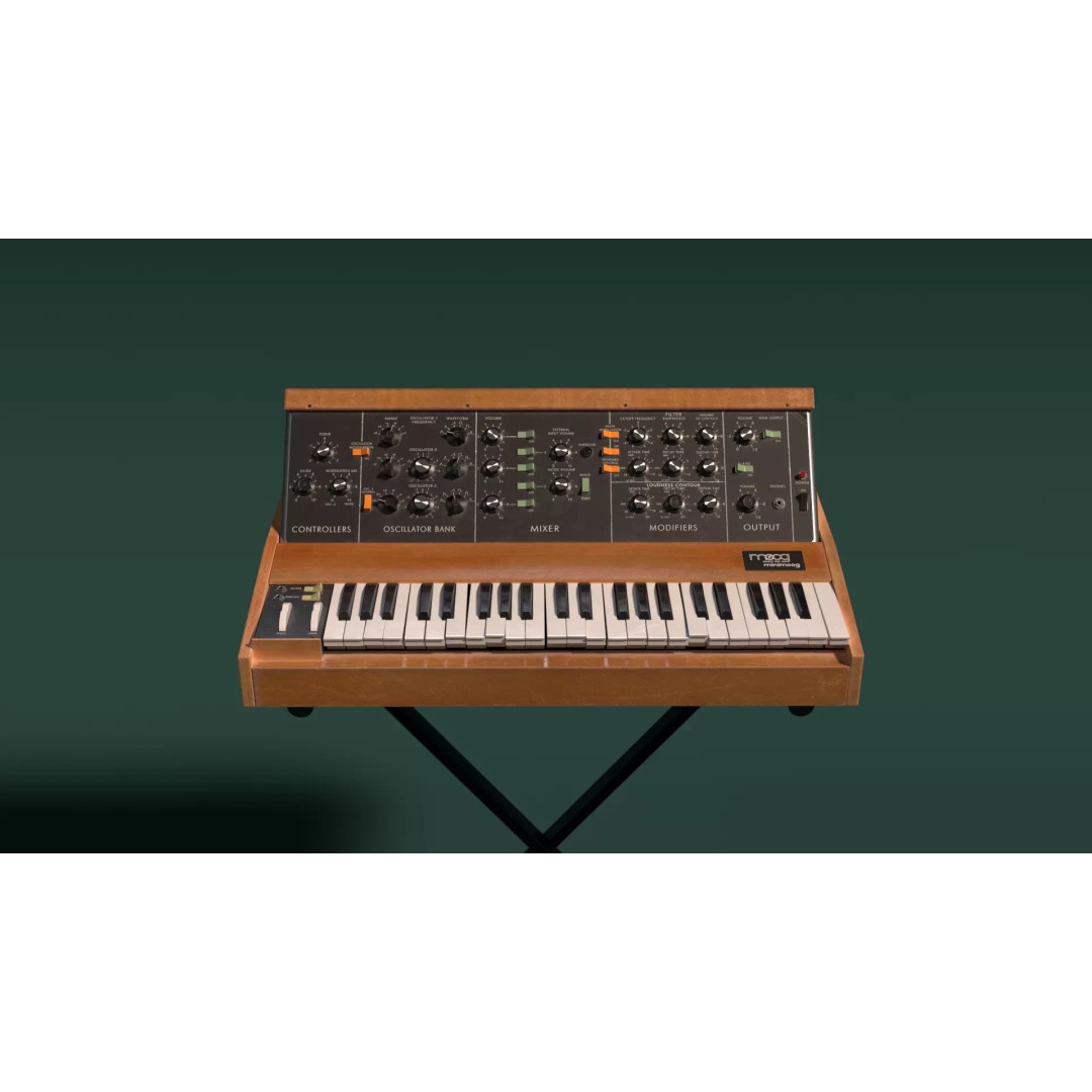 Minimoog Model D 3D Model – Low Poly Vintage Synthesizer, FBX, OBJ - View 4