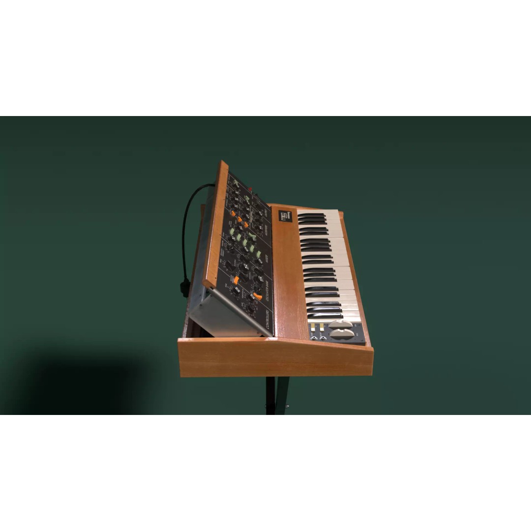 Minimoog Model D 3D Model – Low Poly Vintage Synthesizer, FBX, OBJ - View 6