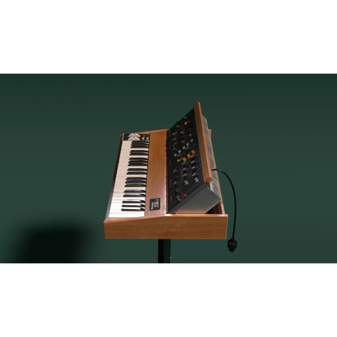 Minimoog Model D 3D Model – Low Poly Vintage Synthesizer, FBX, OBJ - View 7